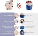 Barrel Makeup Bag Travel Drawstring Cosmetic Bag Toiletry Organizer Waterproof for Women and Girls(Small, Beige Flamingo) Narwey Store