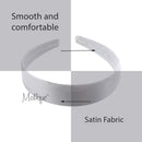 White 1 Inch Satin Hard Headband Motique Accessories