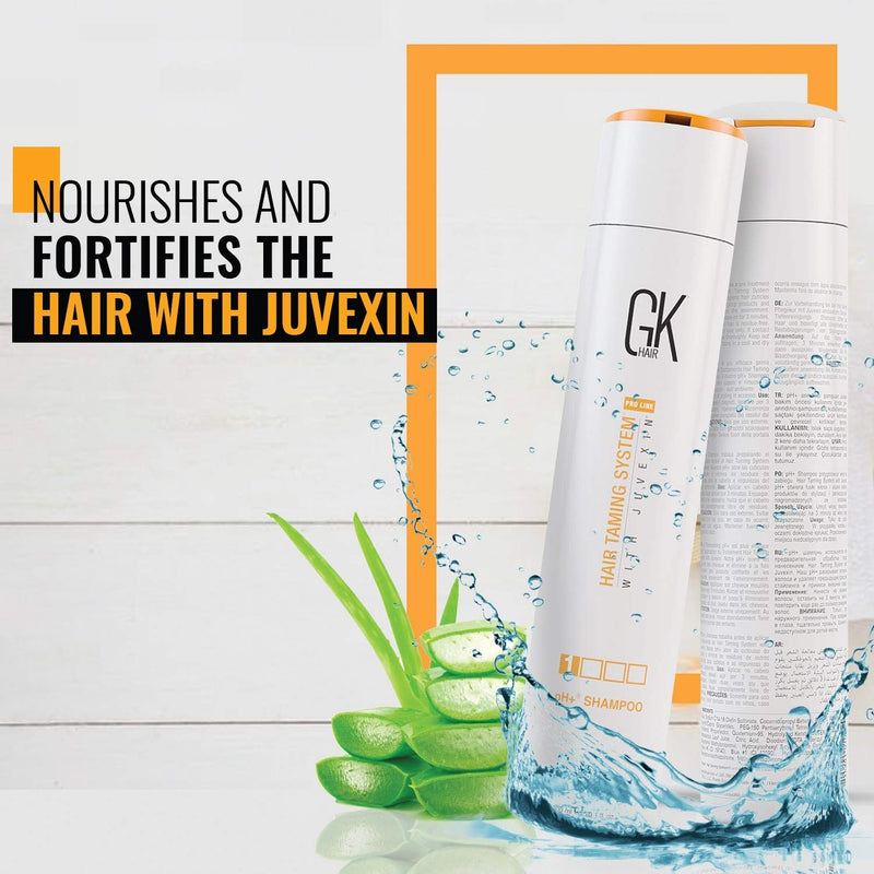 GK HAIR Global Keratin pH+ Pre-Treatment Clarifying Shampoo (10.1 Fl Oz/300ml) For Preps Hair Deep Cleansing,Removes Impurities -With Aloe Vera, Vitamins & Natural Oils All Hair Types Men and Women GK HAIR