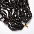 Nu Faux Locs Crochet Hair 18 Inch Soft Locs Crochet Braids Curly Wavy Goddess Locs Pre-loop Crochet Braids 100% Natural African Roots Synthetic Fiber Faux Locs (18inch(1 pack), 4