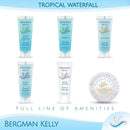 BERGMAN KELLY Travel Size Shampoo & Conditioner 2 in 1 (1 Fl Oz, 100 PK, Tropical Waterfall), Delight Your Guests with Invigorating and Refreshing Shampoo Amenities, Small Hotel Toiletries in Bulk BERGMAN KELLY