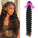 10A Deep Wave Human Hair Bundle 100% Virgin Brazilian Hair 1 Single Bundle 22 Inch Wet and Wavy Hair Human Bundle Unprocessed Remy Curly Hair Bundle serwell