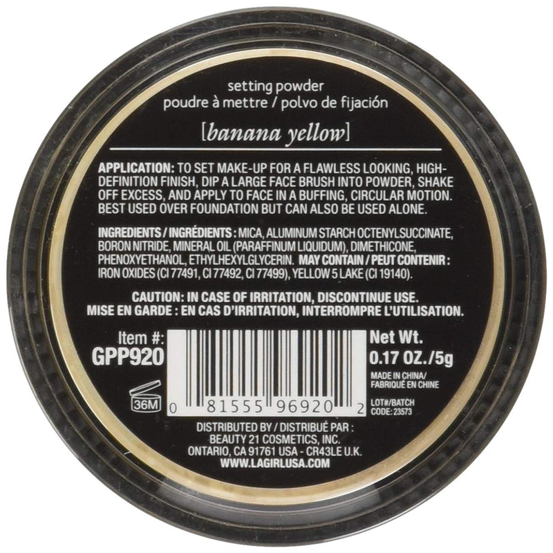L.A. Girl HD PRO Setting Powder Banana Yellow, LAX-GPP920, 16 Ounce L.A. Girl