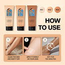 Leg Makeup Waterproof No Transfer,Flawless Looking Leg and Body Scar Cover up Makeup,Waterproof Long Last Easy Application for All Skin Tones.(2