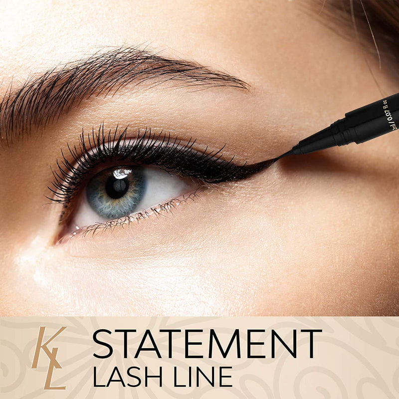 KL Killer Lashes Black Liquid Eyeliner Pen with Felt-Tip for Natural and Statement Looks KL KILLER LASHES