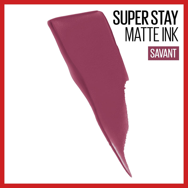 Maybelline New York SuperStay Matte Ink Liquid Lipstick, Savant, 0.17 Ounce Maybelline New York