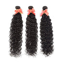 Water Wave Bundles with Closure Brazilian Curly Weave Bundles with Closure Unprocessed Wet and Wavy Bundles with 4x4 Free Part Lace Closure Human Hair Extensions Natural Color(24 26 28 +20) Alimog Store
