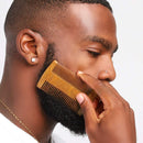 Cremo Dual-Sided Beard Comb for Grooming and Shaping Facial Hair - Made from Verawood To Prevent Snags and Static Cremo