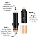 treStiQue Tinted Face Stick, Tinted Moisturizer with Built-In Foundation Sponge, Medium Coverage Foundation, Tinted Moisturizer Face Stick, Foundation Makeup TRE'STIQUE