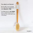 Shower Brush - 20 inch - Long Handle Bath Brush for Exfoliating, Detachable Natural Bristle Back Scrubber. Men Love This! Use Wet or Dry – Makes a Great Gift (Firm) rengöra