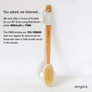 Shower Brush - 20 inch - Long Handle Bath Brush for Exfoliating, Detachable Natural Bristle Back Scrubber. Men Love This! Use Wet or Dry – Makes a Great Gift (Firm) rengöra