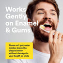 MOUTHWATCHERS - Manual Toothbrushes - Clean Teeth for Adult - 4 Count - Floss Bristle Silver - Invented by Doctor Plotka's MOUTHWATCHERS