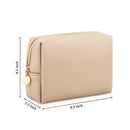 Gonex Small Makeup Bag for Purse PU Vegan Leather Travel Cosmetic Pouch Toiletry Bag for Women Girls Gifts with Gift Box Portable Water-Resistant Daily Storage Organzier Khaki Gonex Store