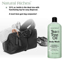 Natural Riches Tea Tree Body Wash - Body Soap to Fight Jock Itch, Itchy Skin, Athletes Foot, Eczema & Body Odor - Peppermint, Eucalyptus & Tea Tree Oil - Women & Mens Natural Body Wash – 2x16 fl oz Natural Riches