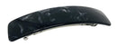 French Amie Long Rectangle Black Marble Celluloid Acetate Handmade Automatic Large Hair Clip Barrette (Black Marble) French Amie