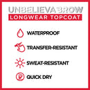 L'Oreal Paris Unbelieva-Brow Longwear Eyebrow Topcoat, Waterproof, Smudge-resistant, Transfer- Proof, Quick Drying, Easy and quick application with precise brush, Universal Transparent, 0.15 fl. oz. L'Oreal Paris