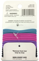 Scunci No-Slip Grip Strong-Hold Jelly Ponytailers, Pink, Purple, Teal & Black, 14 Count Scunci
