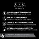 Panasonic Electric Razor for Men |Electric Shaver|ARC5 with Premium Automatic Cleaning and Charging Station |Wet Dry Shaver Men | Cordless Razor | Shaver with Pop-Up Trimmer ES-LV97-K, Black Panasonic Store