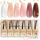 CANNI 6Pcs 9ml Hema-Free Nail Dehydrator Primer, Base Coat Reinforce Diamond Gel Top Coat and Matte Top Coat Gel Nail Polish Set, Soak Off LED Nail Gel Polish Set Nail Art Starter Manicure Salon Infinity Warehouse
