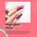Beetles Gel Nail Polish Kit- 6 Colors Gel Polish Set Glitter Nail Polish Soak Off Nude Red Deep Purple Gel Nail Kit Nail Art Manicure Salon DIY at Home Gifts for Women beetles Gel Polish