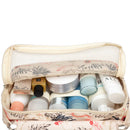 Hanging Travel Toiletry Bag Cosmetic Make up Organizer for Women and Girls Waterproof (Beige Bird) Narwey