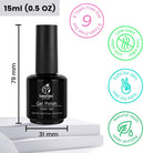 Beetles Gel Nail Polish Kit- 2 Pcs 15ml Black White Colors Gel Polish Set Soak Off LED Nail Gel Polish Nail Art Manicure Salon DIY at Home Design Decorations beetles Gel Polish