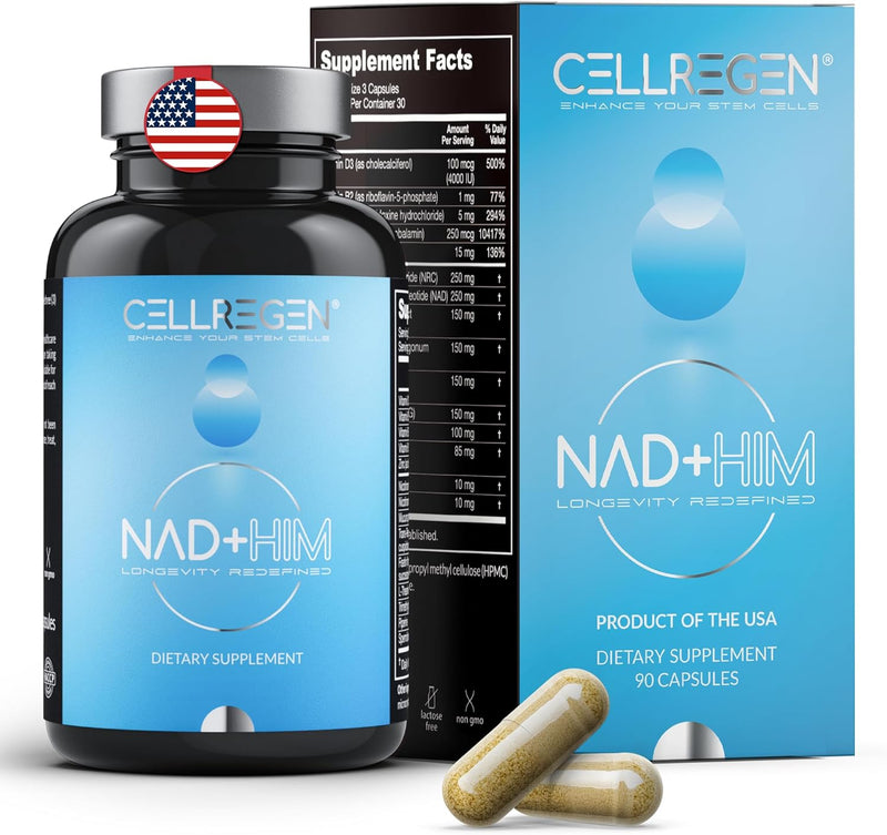 NAD HIM NAD Supplement Nicotinamide Riboside Wellness Formula, Help Restore NAD Levels, Support Testosterone Levels, NAD Supplement for Men, Non-GMO Gluten-Free, 90 Capsules Infinity Warehouse