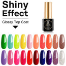 MEFA 23 Pcs Gel Nail Polish Set with Gift Box, Christmas Neon Colors Winter Collection Soak Off Colorful Rainbow Nail Gel Polish Kit with No Wipe Glossy & Matte Top and Base Coat, For Starter Nail Art Salon Design Manicure MEFA