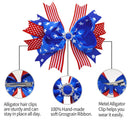 6 Pack 6 inch Large Big Grosgrain Ribbon Hair Bows Clips with Rhinestone for Girls Toddlers Kids Teens LCLHB