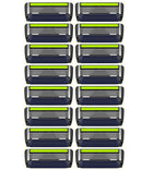 DORCO Pace 6 Sport - Six Blade Razor System with Trimmer and Pivoting Head - 16 Pack Refill (No Handle) DORCO