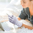 MIG4U Moisturizing Beauty Gloves Touchscreen Cotton Glove for SPA, Eczema, Dry Hands, Cosmetic Treatment, grey purple 6 pairs size l/xl MIG4U Store