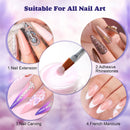 JOSLOVE Acrylic Nail Brush, Kolinsky Acrylic Nail Brush for Acrylic Application, Nail Brushes for Acrylic Powder, Pure Kolinsky Sable Hair, Wooden Handle, 2PCS (Size 20) JOSLOVE