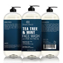 BOTANIC HEARTH Tea Tree Face Wash with Mint - Acne Fighting, Therapeutic, Hydrating Liquid Face Soap with Pure Tea Tree Oil - for Women and Men, Paraben Free, Fights Acne - 16 fl oz Botanic Hearth Store