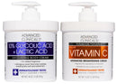 Advanced Clinicals 10% Glycolic Acid + Lactic Acid Lotion Exfoliant Moisturizing Cream With Hyaluronic Acid Moisturizer | AHA Exfoliating Body Cream Improves Look Of Uneven Rough Skin Texture, 16 Oz Infinity Warehouse