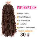 New soft locs 18 inch 6 Packs Goddess Faux Locs Curly Wavy Crochet Synthetic Braiding Hair Extensions (18 inch, 30