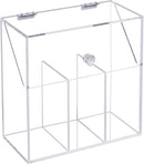 FOOCORDDY Covered Makeup Brush Holder with Dustproof Lid, Large Capacity Acrylic Clear Cosmetic Brush Storage Organizer for Vanity FOOCORDDY