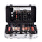 Maúve Carry All Trunk Train Case with Makeup and Reusable Black & White Aluminum Case (CREAM) Maúve
