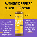 Alaffia Authentic African Black Soap All-in-One, Multi-purpose Face & Body Wash, Shampoo & Shaving Soap, Suitable for All Skin Types, Fair Trade Shea Butter, Wild Lavender, 16 Fl Oz Alaffia