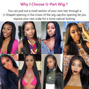 UNice Hair U Part Wig Human Hair, Glueless Straight Human Hair Wigs for Black Women, Brazilian Virgin Hair Full Head U Shape Clip in Half Wig 150% Density 22inch UNICE Store