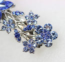 Faship Gorgeous Blue Crystal Floral Hair Barrette Faship