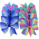 120PCS 3inch Grosgrain Ribbon Polka Dot Pinwheel Hair Bows Boutique Rainbow Bows Alligator Clips For Girls Toddlers Teens(60Colorsx2) Babymatch