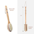 MainBasics Dual-Sided Long Handle Bath Shower Brush Back Scrubber Body Exfoliator MainBasics