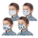 Reusable Washable Face Bandanas Protective Covering For Children 4 Pieces Set (Boy 4 Set Face Cover) Knitting Factory