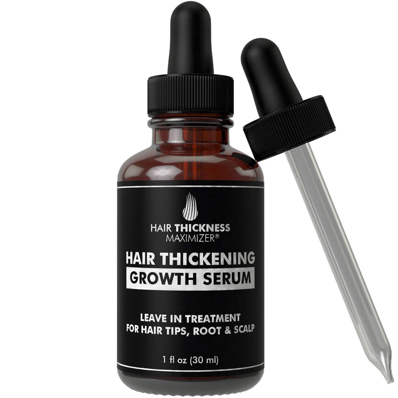 Hair Growth Serum - Hair Loss Prevention Treatment by Hair Thickness Maximizer. Best Natural Oils For Thinning Hair. Replenish Hair Follicles for Men, Women. Thickening Leave In Conditioner Serum 1oz Hair Thickness Maximizer