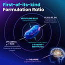 Methylene Blue Pharmaceutical Grade Capsules for Humans - Triple-Pathway Formula with Pure MB, NAC, L-5-MTHF, L-Theanine& Methyl B12 | Cognition, Mental Clarity, Cellular Energy & Antioxidant Support Infinity Warehouse