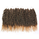 6 Packs Bomb Twist Crochet Hair 14 Inch Spring Twist Crochet Braids Pre-looped Mini Passion Twist Braiding Hair Senegalese Spring Twist Nubian Twist Kinky Curly Synthetic Hair Extensions (T27