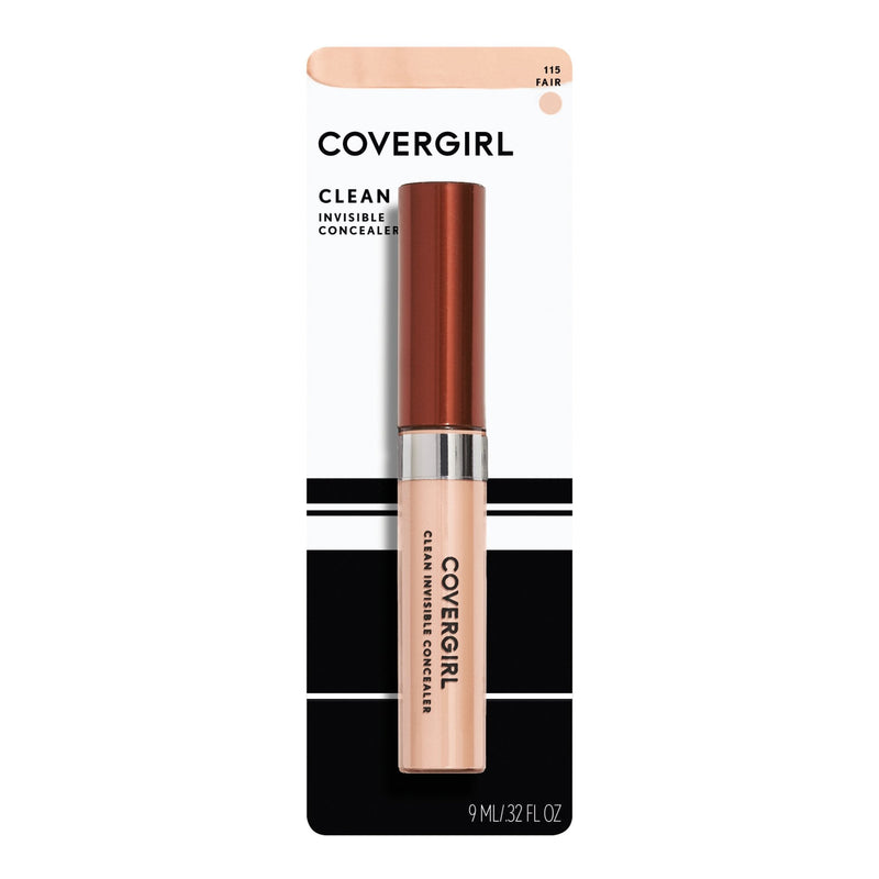 COVERGIRL Invisible Concealer Fair 115, Undereye Concealer, Sponge TIp, 1 Count , Concealer Makeup, Full Coverage Concealer, Concealer for Dark Circles, Easily Application COVERGIRL