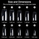 EAONE 500 Pieces Clear Acrylic Nail Tips French Nail Tip Full Cover Artificial Fake Art Nails Tips with Nail Cutter and Nail File for Women Girls, 10 Sizes with Box Packaged EAONE