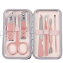 Manicure Set Nail Clippers Pedicure Kit -7 Pcs Stainless Steel Manicure Kit, Professional Grooming Kits, Nail Care Tools with Luxurious Travel Case, Gifts for Women Men (Rose Gold) Jwxstore