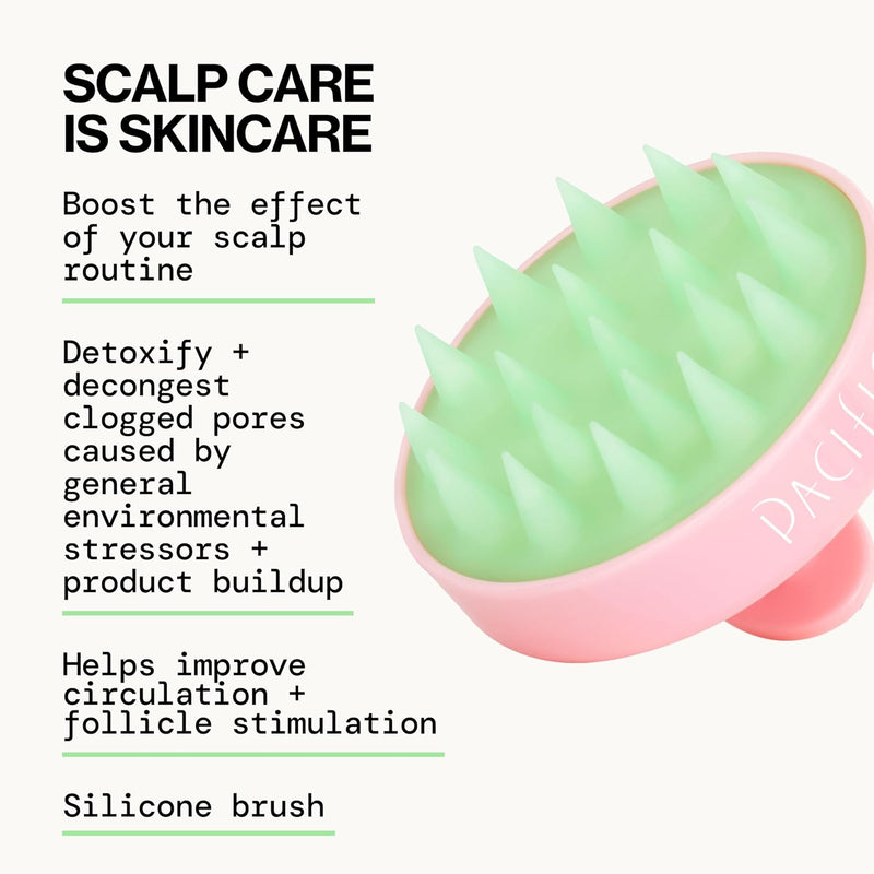 Pacifica Scalp Detox Set – Rosemary Apple Cider Vinegar Scalp Exfoliating Tonic with Scalp Massager Brush, Deep Cleansing & Clarifying Treatment for Buildup, Dry Flaky Scalp, Vegan Infinity Warehouse